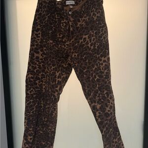 Leopard Print Jeans- Brown & Black